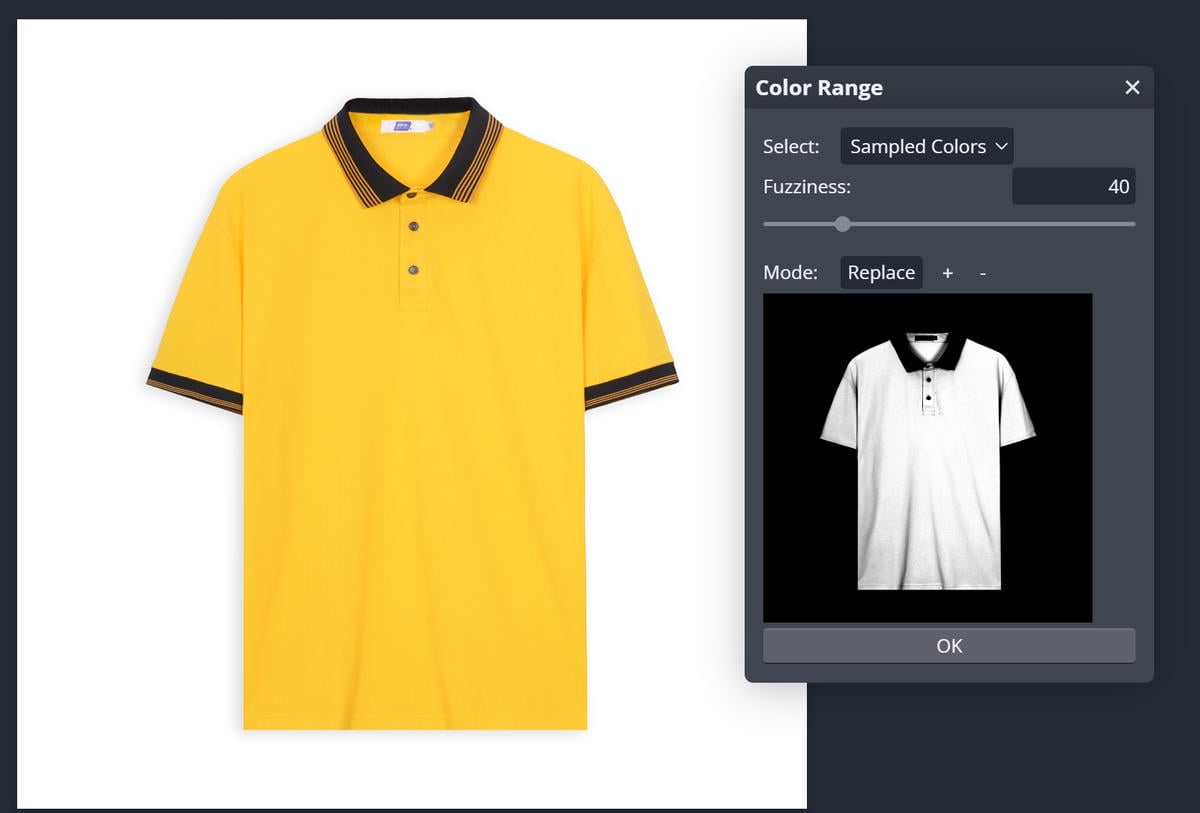 Color Range trong Photoshop online