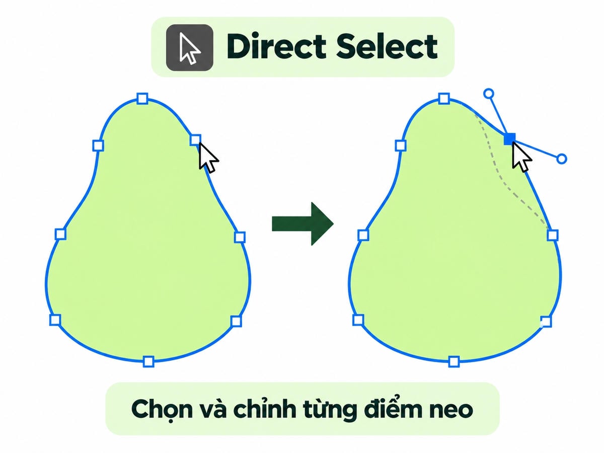 Direct Select trong Photoshop online
