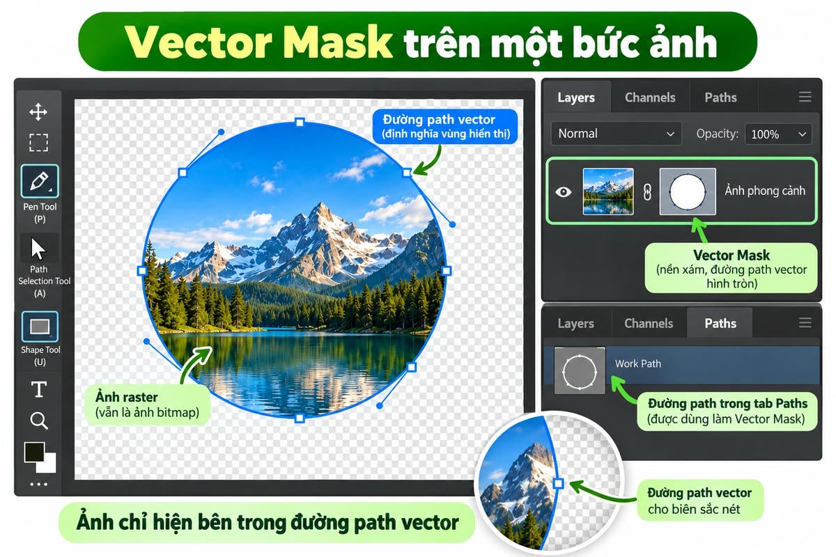 Vector Mask trong Photoshop online