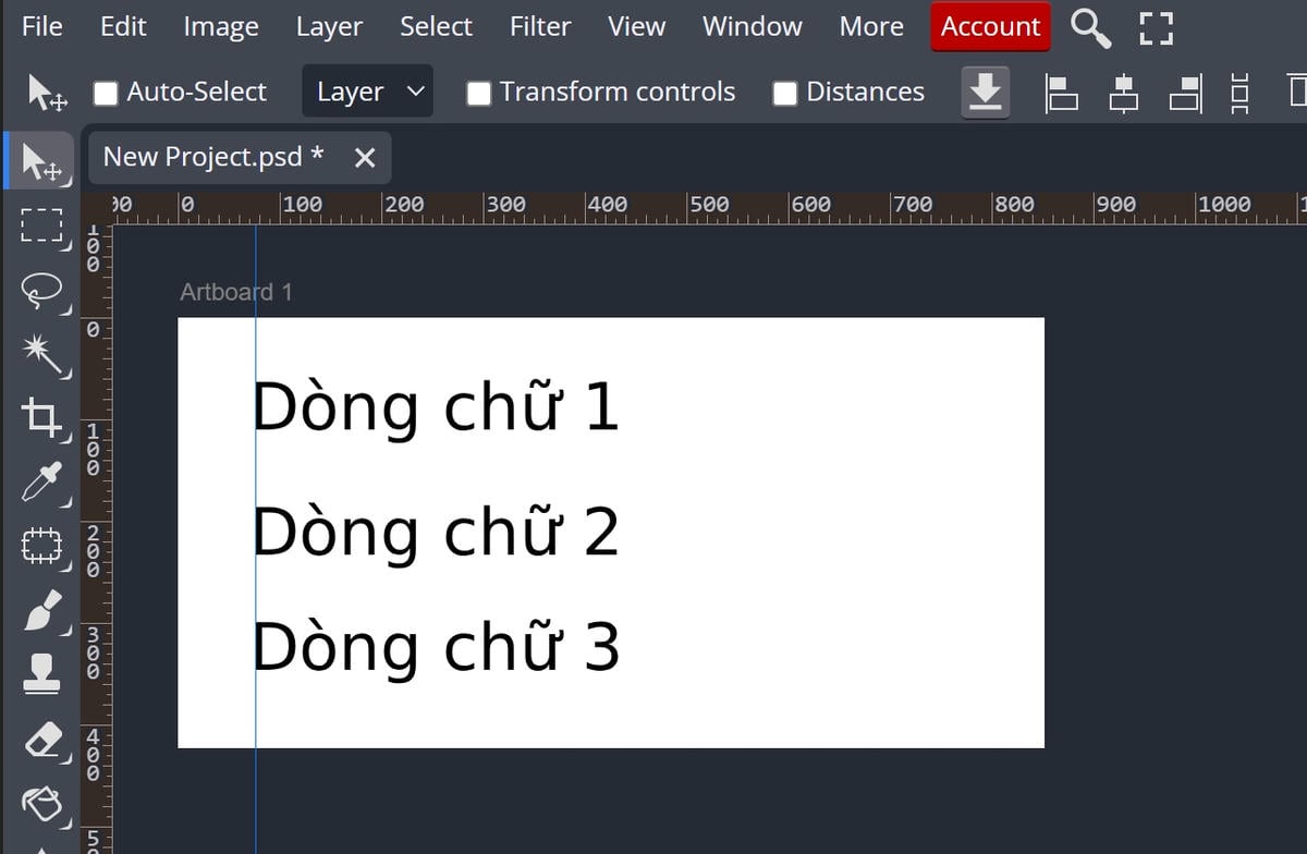 Rulers và Guides trong Photoshop online