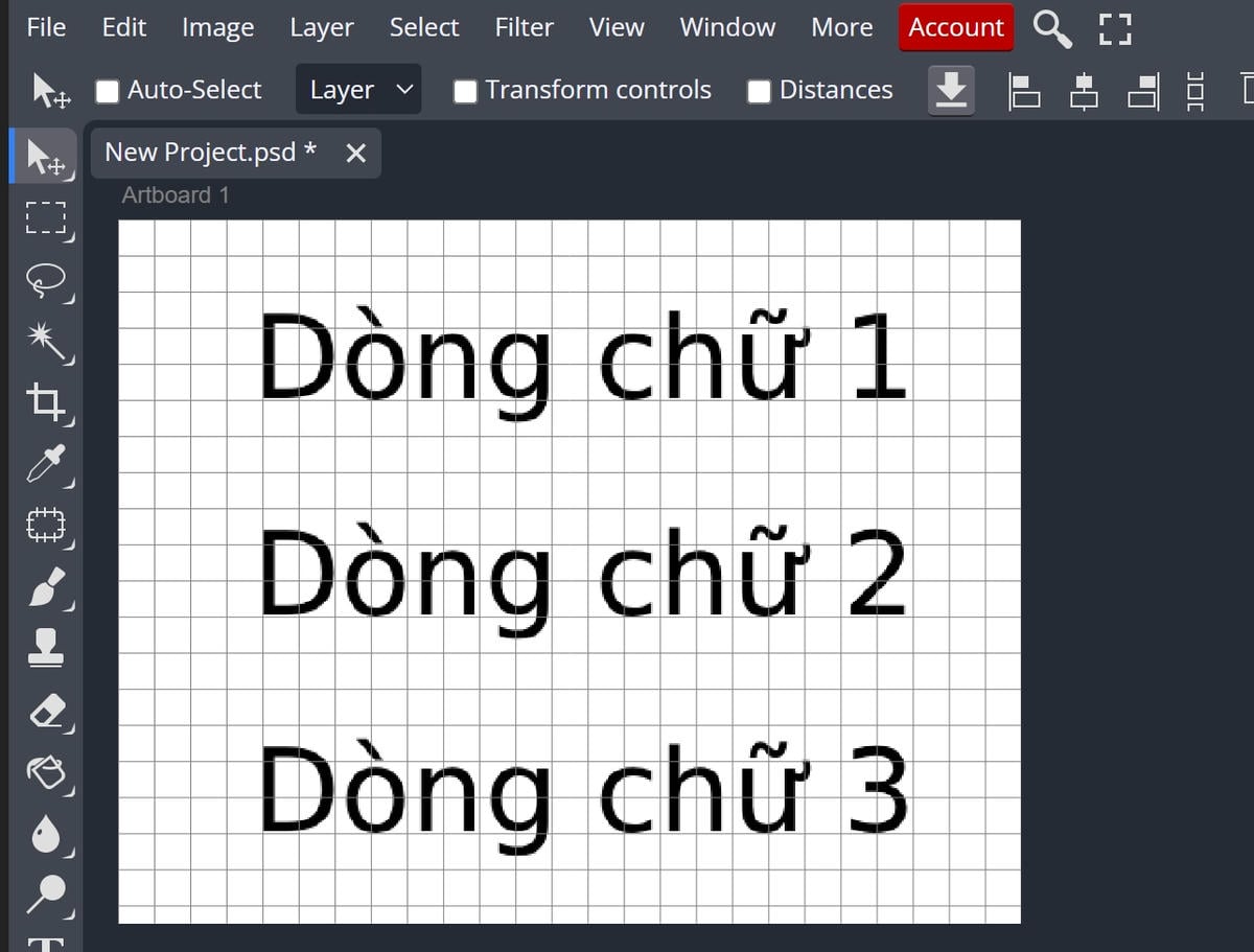 Grid trong Photoshop online