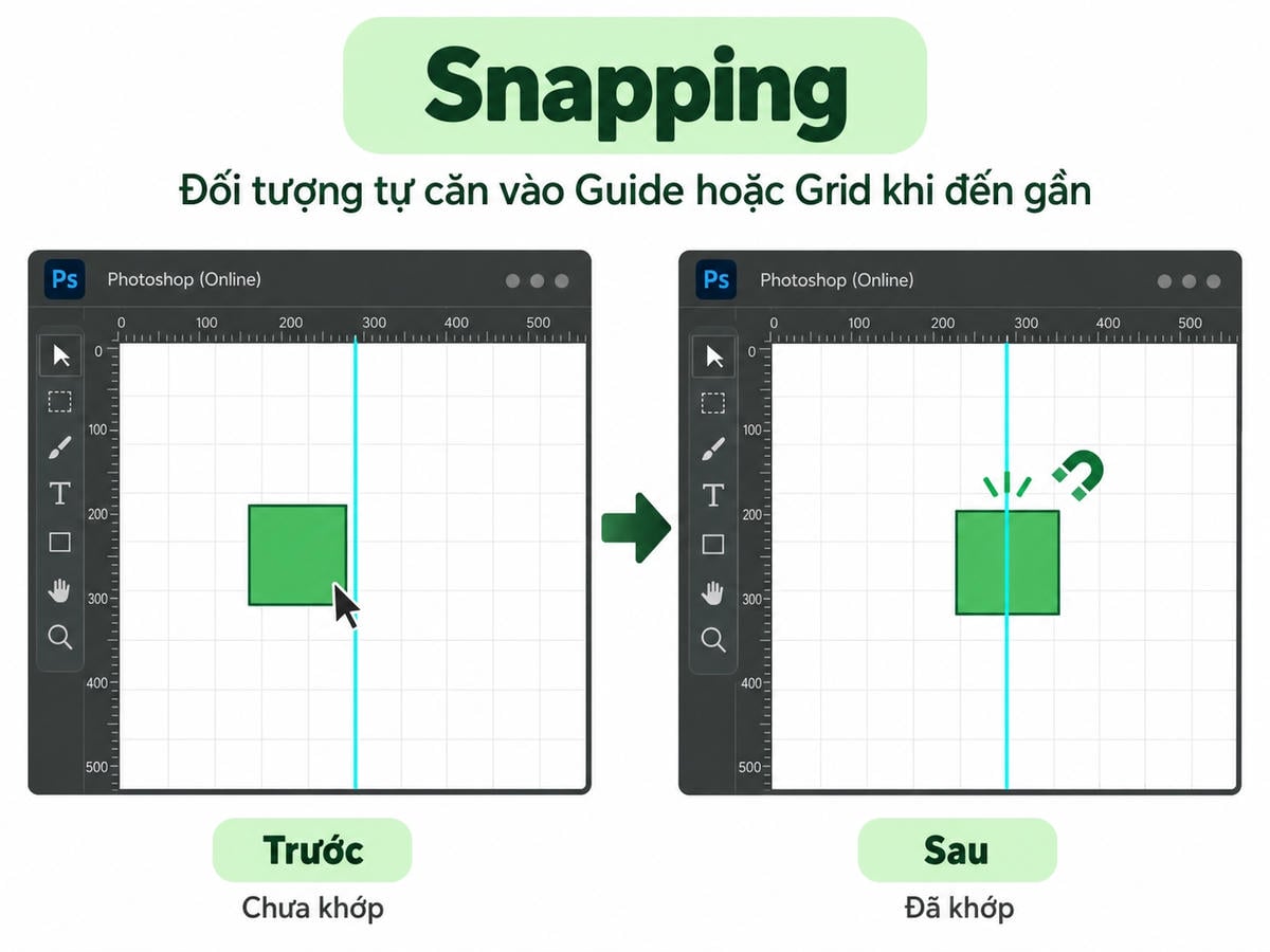 Snapping trong Photoshop online