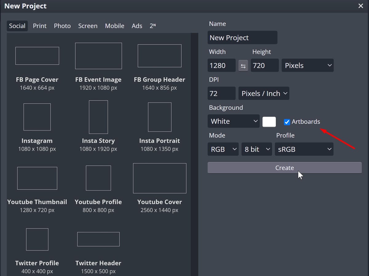 Artboard trong Photoshop online là gì?