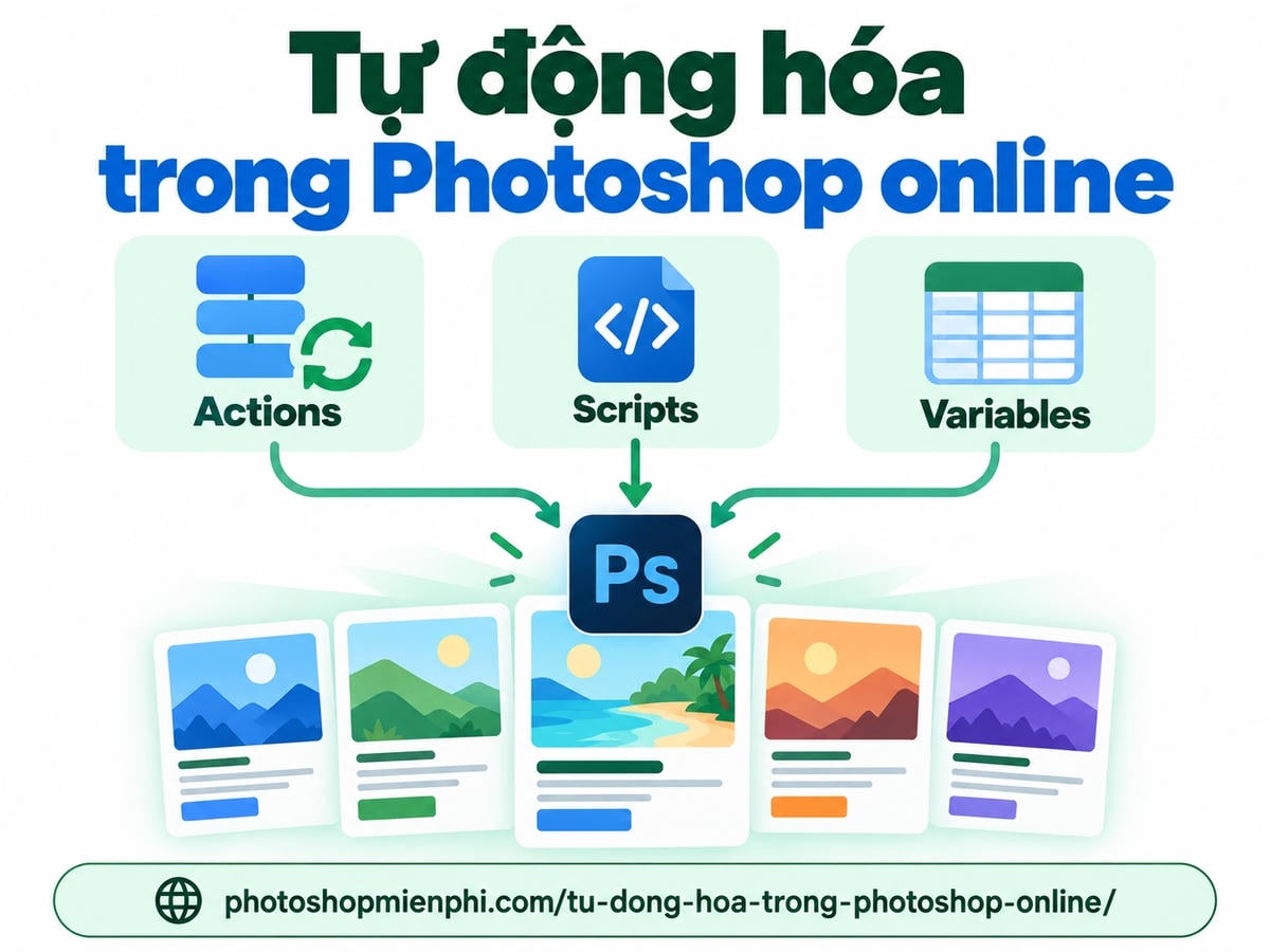 Tự động hóa trong Photoshop online